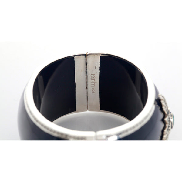 Miriam Salat Blue and White Topaz Medallion Cuff