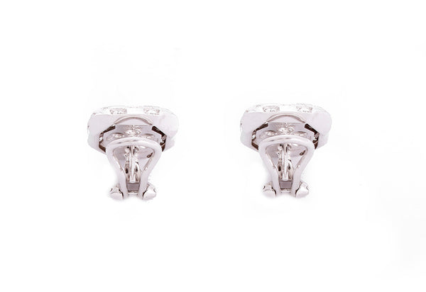 Damiani Checkmate White Gold Earrings