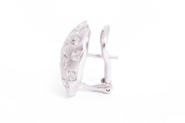 Damiani Checkmate White Gold Earrings