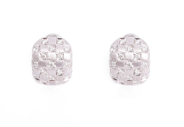 Damiani Checkmate White Gold Earrings