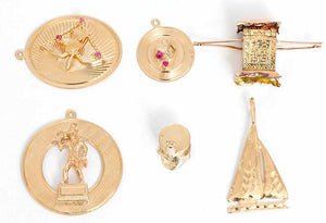Amazing 14K Yellow Gold Charm Lot