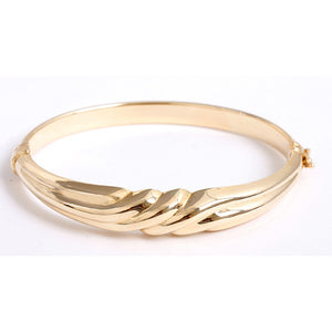 Bangle Bracelet Stamped ISRAEL Hinged with Safety Clasp