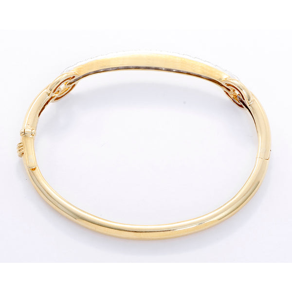 Rare Vintage Signed David Webb Diamond Bangle Bracelet