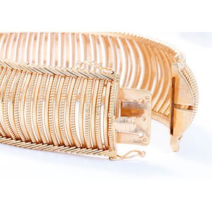 Beautiful Yellow Gold Multi-Texture Bracelet