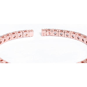 Beautiful 14k Rose Gold Sparkling Diamond Cuff Bracelet