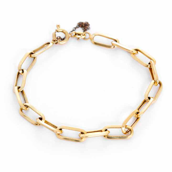 Beautiful 18k Yellow Gold Oval Link Bracelet