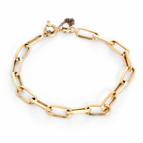 Beautiful 18k Yellow Gold Oval Link Bracelet