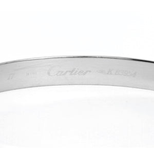 Cartier Love Bracelet 18k White Gold Size 17 with Screwdriver
