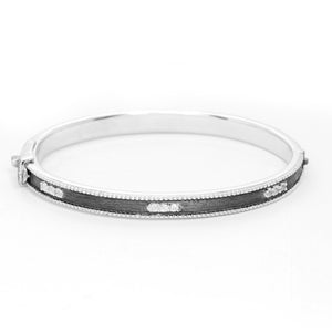 Jude Frances Sterling Silver and Black Rhodium Bangle