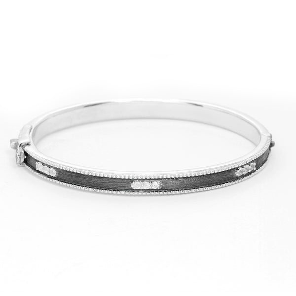 Jude Frances Sterling Silver and Black Rhodium Bangle