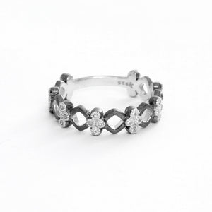 Jude Frances Open Provence Silver & Rhodium & White Topaz