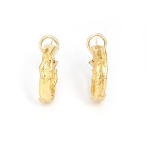 Rare Jean Mahie 22K Yellow Gold Hoops