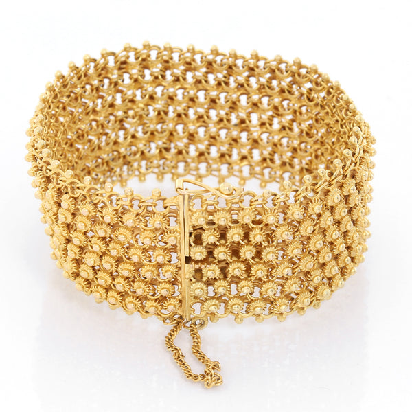 14K Yellow Gold Geometric Bracelet