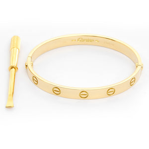 Cartier Love Bracelet 18k Yellow Gold Size 16  with Screwdriver