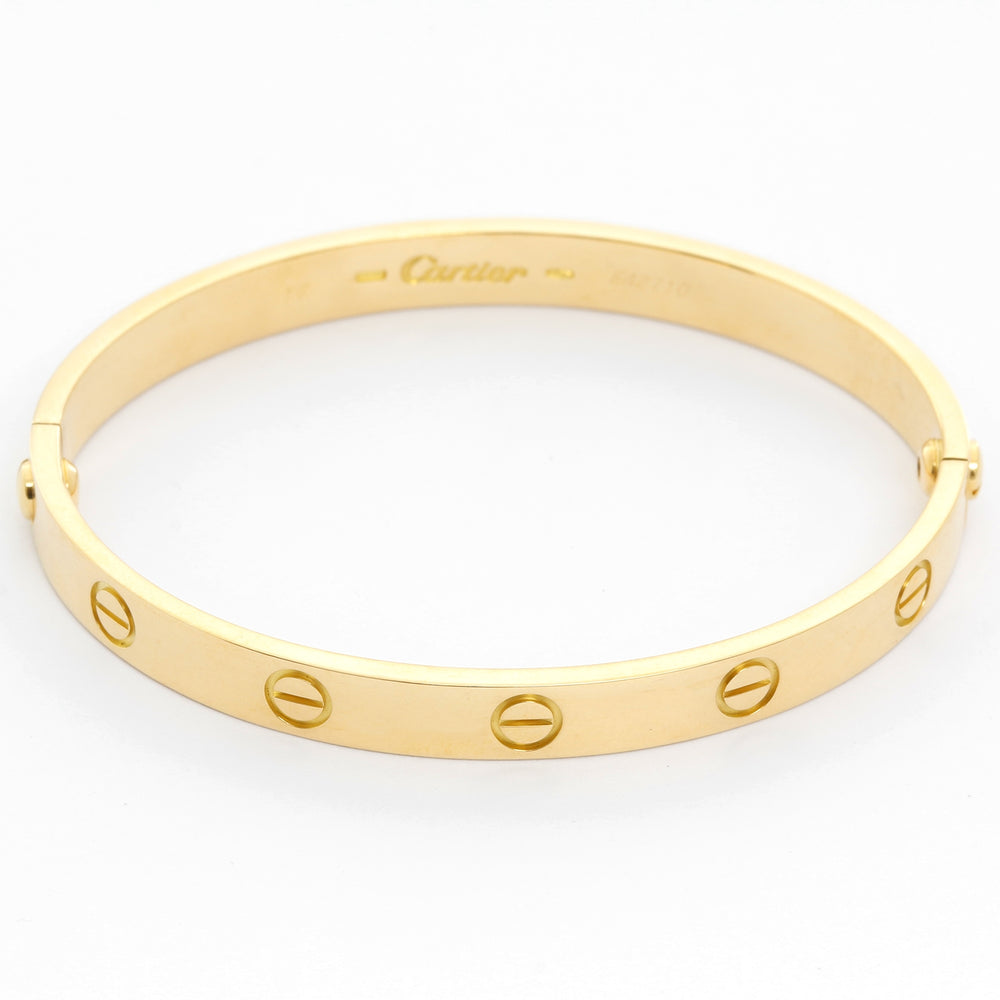 Cartier Love Bracelet 18k Yellow Gold Size 17 with Screwdriver