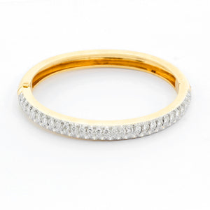 14K Yellow Gold Diamond Bangle Bracelet