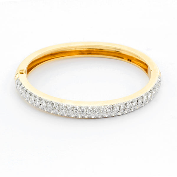 14K Yellow Gold Diamond Bangle Bracelet