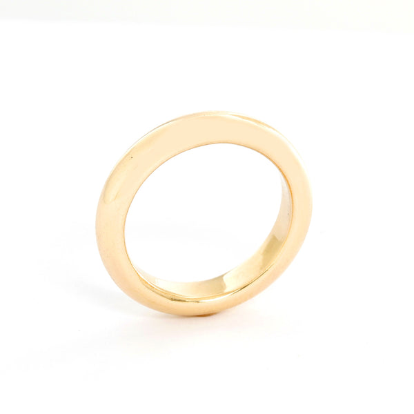 18K Yellow Gold Thin Wedding Band Size 6.5