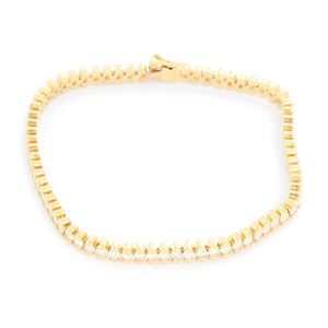 Unique 18k Yellow Gold 5.01 ct. Diamond Tennis Bracelet