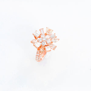 Odelia One of a Kind 18K Rose Gold Diamond Ring Size 7