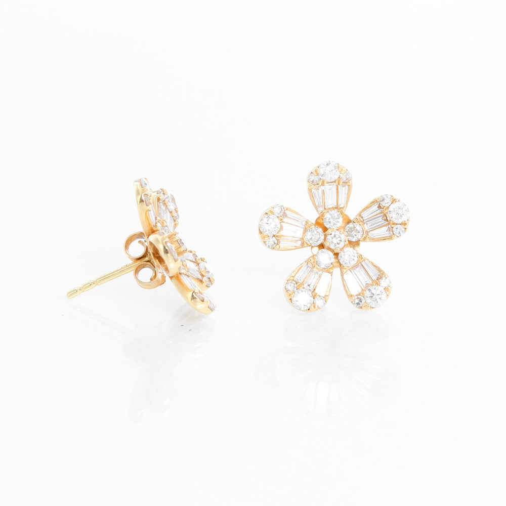 KC Design Diamond Flower Studs 1.51 cts.