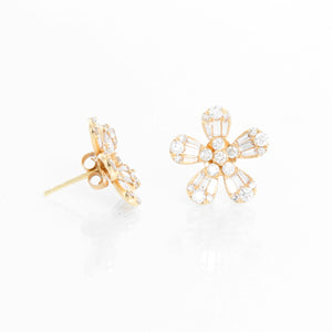 KC Design Diamond Flower Studs 1.51 cts.