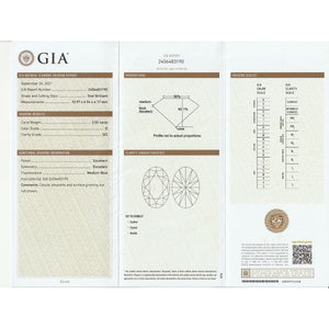 Oval Diamond Ring Set in 18K White Gold 2 cts Size 5 3/4