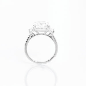 3.24 Carat Cushion Cut Diamond Engagement Ring Size 4.5