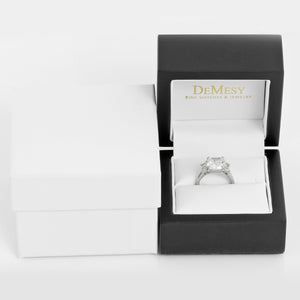 3.24 Carat Cushion Cut Diamond Engagement Ring Size 4.5