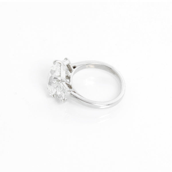 3.24 Carat Cushion Cut Diamond Engagement Ring Size 4.5