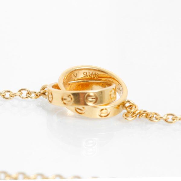 Cartier Love Interlocking Necklace 18K Yellow Gold