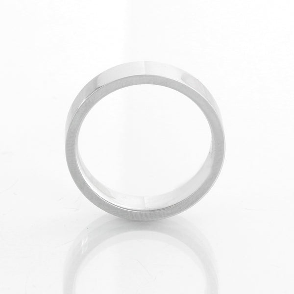 Brand New Platinum Flat Wedding Band 8.5