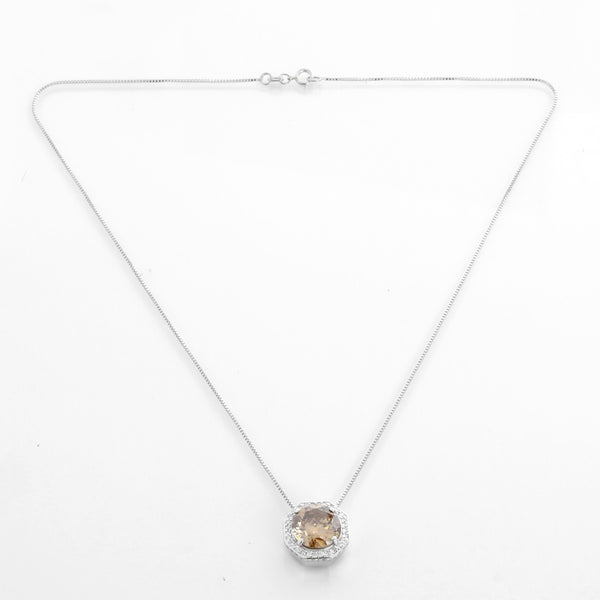 Exquisite 4.30 Carat Yellowish Brown Diamond Pendant