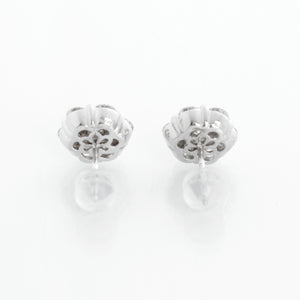 Platinum Diamond Flower Studs – 2 cts. Total Weight