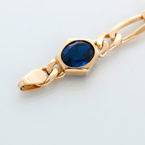 14K Yellow Gold Multi Colored Stone Bracelet – Image 3