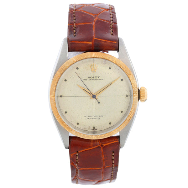 Rolex Oyster Perpetual Mens 2-Tone Watch Ref 6582 Zephyr