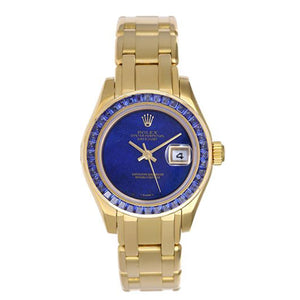 Rolex Pearlmaster 18k Yellow Gold & Sapphire Watch 69308