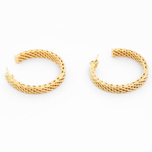Tiffany & Co. 18K Yellow Gold Somerset Mesh Hoops