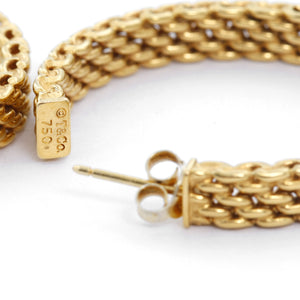 Tiffany & Co. 18K Yellow Gold Somerset Mesh Hoops