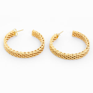 Tiffany & Co. 18K Yellow Gold Somerset Mesh Hoops