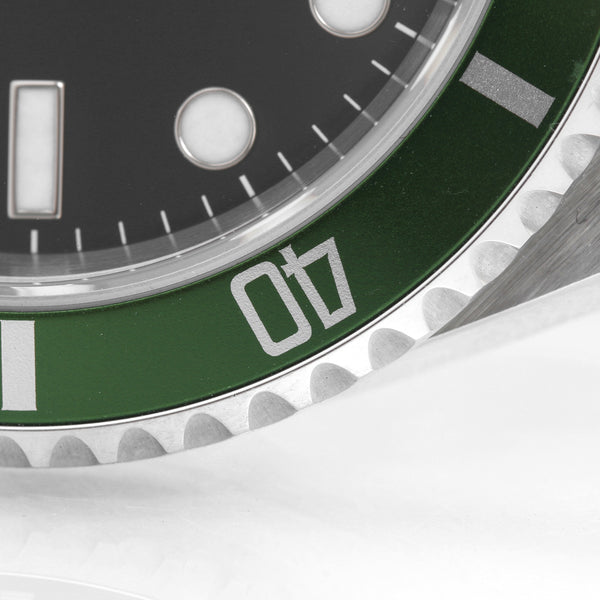 Rolex Kermit Submariner Men's "Flat Four" Stainless Steel Watch 16610