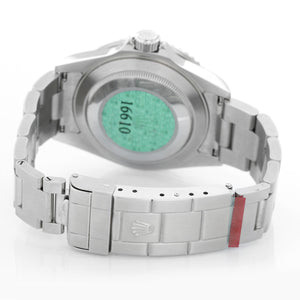 Rolex Kermit Submariner Men's "Flat Four" Stainless Steel Watch 16610