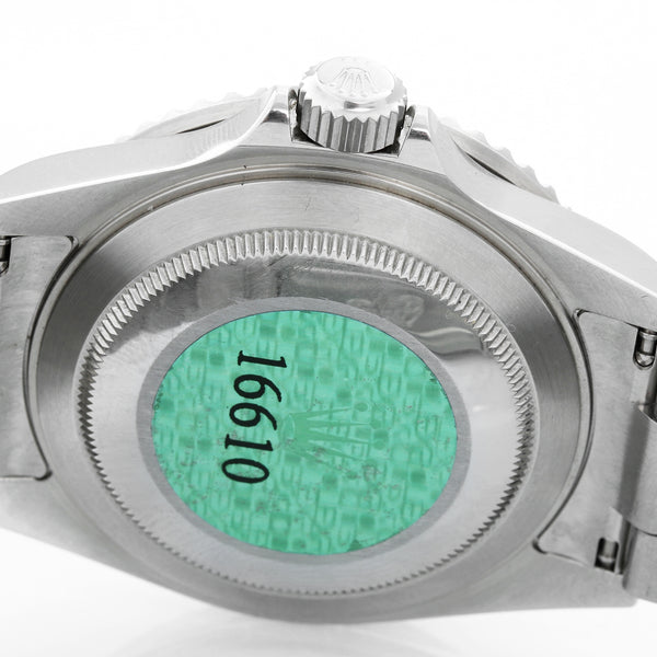 Rolex Kermit Submariner Men's "Flat Four" Stainless Steel Watch 16610