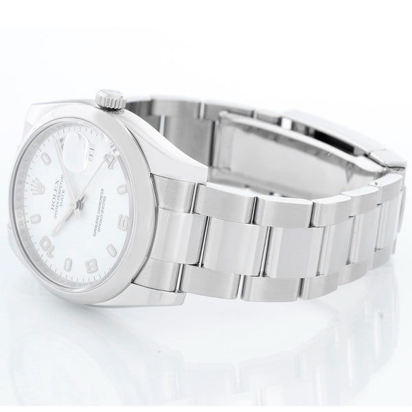 Rolex Date Oyster Perpetual Blue Dial 115200 Men's Watch