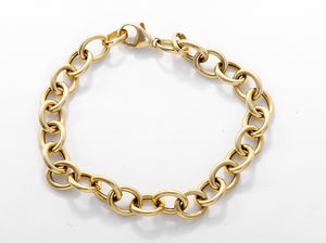 Simple 14K Yellow Gold Link Bracelet