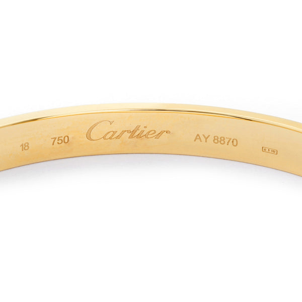 Cartier Love Bracelet 18k Yellow Gold Size 17 with Screwdriver