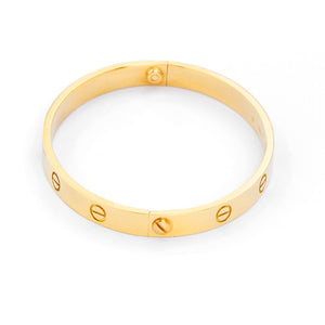 Cartier Love Bracelet 18k Yellow Gold Size 17 with Screwdriver