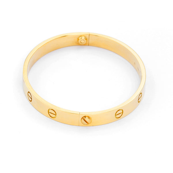Cartier Love Bracelet 18k Yellow Gold Size 17 with Screwdriver