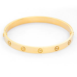 Cartier Love Bracelet 18k Yellow Gold Size 17 with Screwdriver