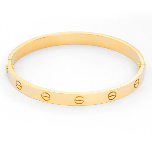 Cartier Love Bracelet 18k Yellow Gold Size 17 with Screwdriver